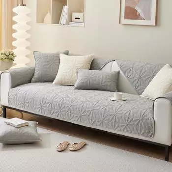 Подушка для дивана, универсальная хлопково-кремовая ткань для гостиной, нескользящая, простой современный чехол для дивана, ткань, спинка, полотенце 70*70cm
