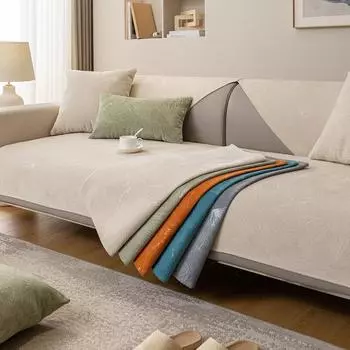 Подушка для дивана, универсальная нескользящая однотонная подушка из синели на четыре сезона, простой современный чехол для дивана, ткань, спинка, полотенце 70*70cm