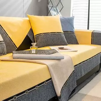 Подушка для дивана, универсальная нескользящая подушка на четыре сезона, простая, современная, легкая, роскошная, моющаяся, кожаный чехол для дивана, тканевый чехол 70*70CM