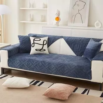 Подушка для дивана Универсальная нескользящая плюшевая подушка Легкая роскошная подушка Кожаный чехол для дивана Ткань 70*70cm