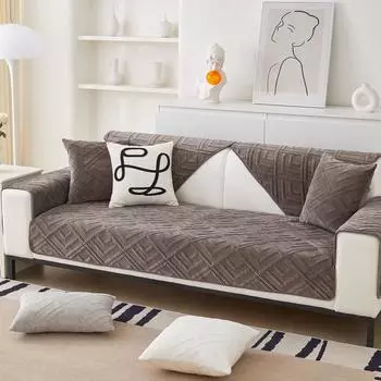 Подушка для дивана, универсальная нескользящая плюшевая подушка, новая легкая роскошная подушка, чехол для дивана из натуральной кожи, ткань, полотенце 70x70cm 1pcs