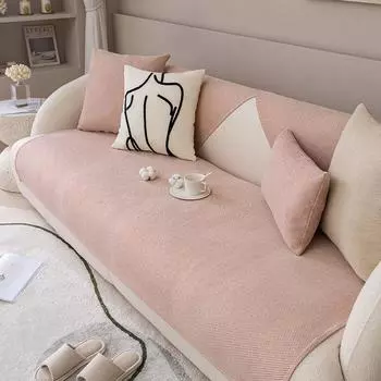 Подушка для дивана, универсальная нескользящая подушка на четыре сезона, шикарный муссонный новый чехол для дивана, льняной грубый тканевый чехол для подушки, полотенце 70*70