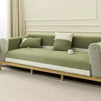 Подушка для дивана, универсальная нескользящая бархатная подушка на четыре сезона, доступная, роскошная, модная, элитная, кремового цвета, чехол, полотенце 70*70cm