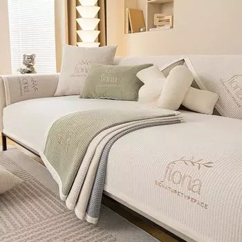 Подушка для дивана, универсальная однотонная синель, простой корейский чехол, тканевая подушка для сиденья, кремовый цвет, подушка для сиденья, чехол для дивана 70*70cm