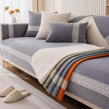 Подушка для дивана, универсальная однотонная синель, простой корейский чехол, тканевая подушка для сиденья, кремовый цвет, подушка для сиденья, чехол для дивана 70*70