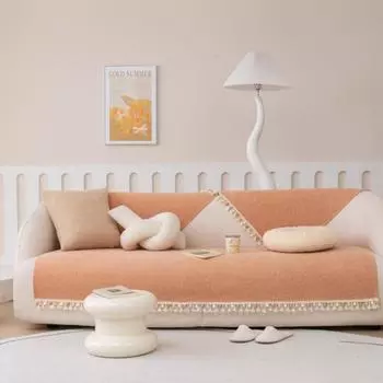 Подушка для дивана, универсальная подушка из синели Four Seasons, кожаный диван, нескользящая спинка, подлокотник, полотенце 70*50