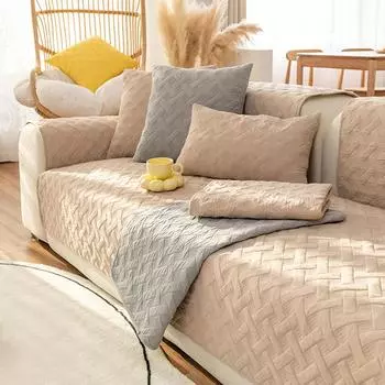 Подушка для дивана, универсальная, простая, современная, нескользящая, летняя, чехол для дивана, подушки для сиденья, спинка, чехол для полотенца, тканевый универсальный чехол 70*70