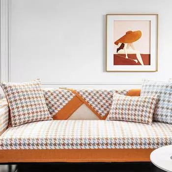 Подушка для дивана, универсальная, простая, современная, из синели, нескользящая, легкая, роскошная, с полным покрытием, утолщенный чехол для дивана 70*70cm