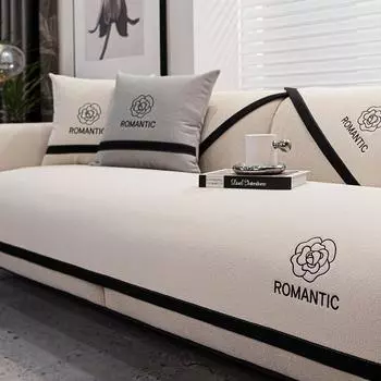 Подушка для дивана, универсальная противоскользящая подушка для сиденья на все времена года, легкий роскошный кожаный чехол для дивана высокого класса, новая ткань для чехла 70*70cm