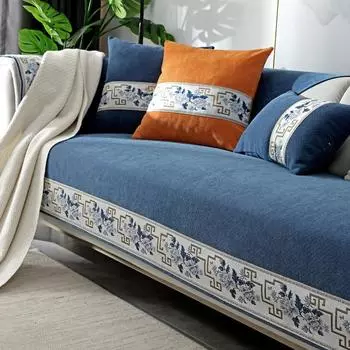 Подушка для дивана Универсальная противоскользящая подушка из синели Современный высококачественный чехол для дивана из массива дерева Полотенце на спинку. 70*70cm