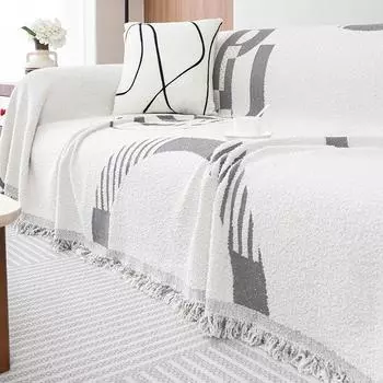 Подушка для дивана, универсальная противоскользящая подушка для сиденья на все времена года, новый простой современный кожаный чехол для дивана для гостиной с тканевым полотенцем 180*130cm