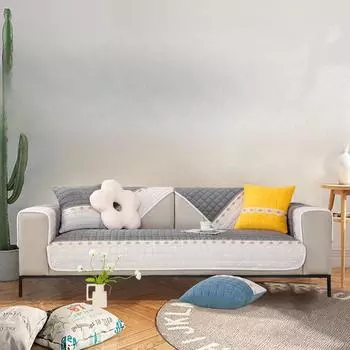 Подушка для дивана, универсальная утолщенная нескользящая подушка на четыре сезона, простой современный кожаный чехол для дивана, зимний плюшевый чехол для дивана, подушка 70*70