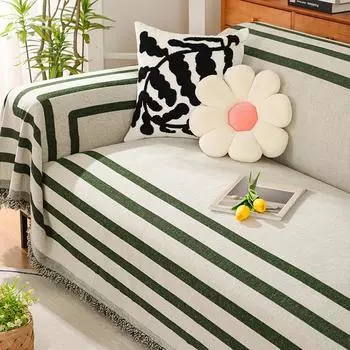 Подушка для дивана, универсальное полотенце для спинки Four Seasons, чехол для дивана с защитой от царапин, чехол для дивана в стиле Ins, универсальное универсальное одеяло «все включено» 180*130cm