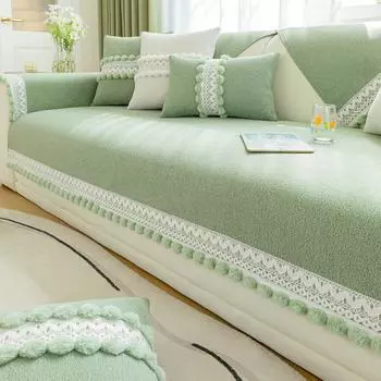 Подушка для дивана, универсальный коврик на четыре сезона, чехол для полотенец на спинку, ткань, подушка для дивана, синель, нескользящий чехол для дивана, простой современный 70*70cm