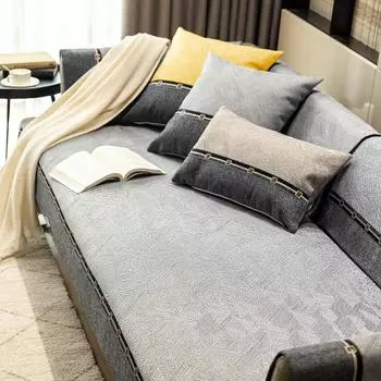 Подушка для дивана, универсальный противоскользящий чехол для подушки на все времена года, легкий роскошный простой комбинированный чехол для дивана 70*70