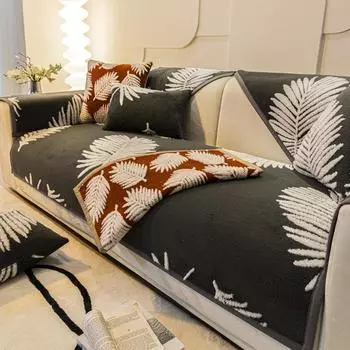 Подушка для дивана, утолщенная зимняя плюшевая катионная жаккардовая подушка для дивана, комбинированная спинка для дивана, чехол для полотенца 70*70cm