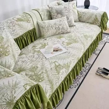 Подушка для дивана в американском деревенском стиле Four Seasons, универсальная противоскользящая европейская винтажная прямая накидка для дивана, осенне-зимняя накидка на сиденье 90x70