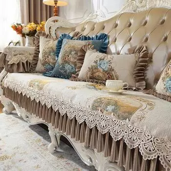 Подушка для дивана в европейском стиле, противоскользящая, сезонная, универсальная, высококачественная, противоскользящая, роскошная, тканевая, подушка для сиденья, полотенце Armrest cover35x70