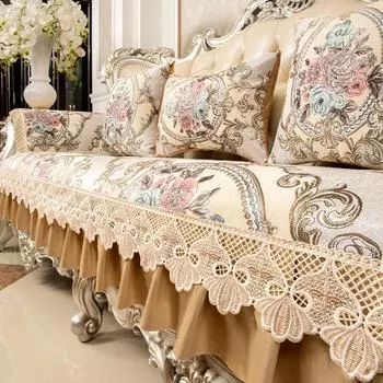 Подушка для дивана в европейском стиле, универсальный нескользящий дышащий жаккардовый чехол для дивана Four Seasons 70*70cm