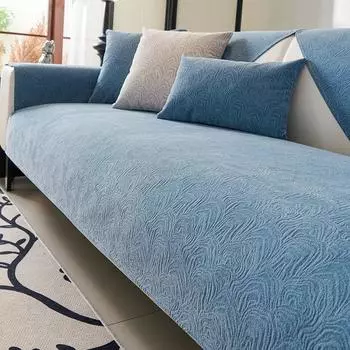 Подушка для дивана в европейском стиле, жаккардовый коврик для дивана, универсальный чехол для дивана из шенилла Four Seasons, нескользящий защитный коврик для дома 70x70