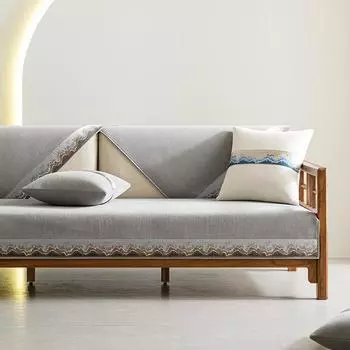 Подушка для дивана в китайском стиле, универсальная простая нескользящая наволочка на четыре сезона, чехол для подушки, тканевый чехол для дивана, подушка в китайском стиле 30*50 синий