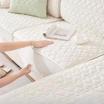 Подушка для дивана в кремовом стиле Four Seasons Universal Elastic All-Inclusive Подушка для дивана Нескользящий чехол для дивана Чехол для спинки Полотенце 60*60cm
