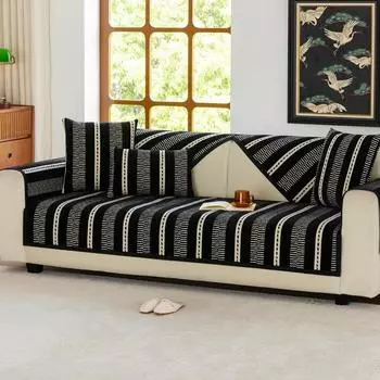 Подушка для дивана в полоску в скандинавском стиле, универсальная подушка для дивана на все четыре сезона, противоскользящая, пылезащитная, из шенилла, наволочка для дивана 30x50cm pillowcase