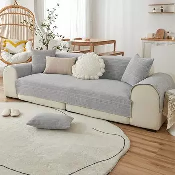 Подушка для дивана в японском стиле Four Seasons, универсальный, простой, современный, нескользящий, устойчивый к пятнам, хлопчатобумажный чехол для дивана, тканевый чехол 70*70cm