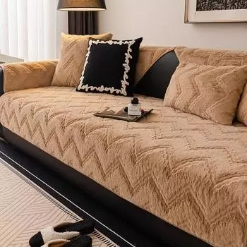 Подушка для дивана в скандинавском стиле Shui Wave, осенне-зимняя, новая, плюшевая, толстая, нескользящая, чехол для дивана, полотенце для гостиной 70x70cm 1pcs