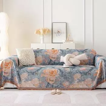 Подушка для дивана в скандинавском стиле, универсальная для всех сезонов, летнее полотенце для сиденья, чехол-полотенце для прямого ряда, одеяло для спинки 180*130