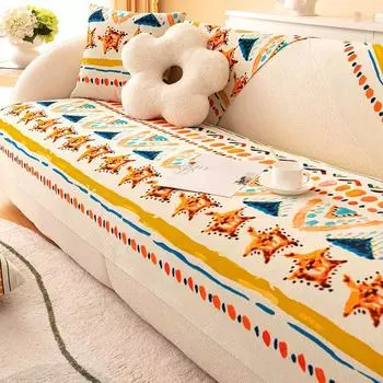 Подушка для дивана в скандинавском стиле, универсальный нескользящий чехол на четыре сезона, все включено, чехол на подушку сиденья, полотенце, простой утолщенный универсальный чехол 70*70cm