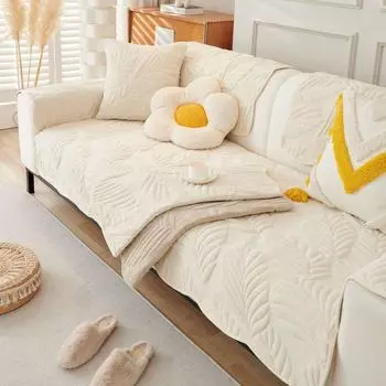 Подушка для дивана в скандинавском стиле в кремовом стиле Four Seasons, универсальная нескользящая простая подушка, чехол для дивана из шенилла, чехол для полотенца 70*70cm