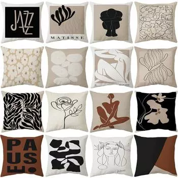 Подушка для дивана в стиле бохо, подушка для спинки кровати, плюшевая наволочка для подушки, не включающая в себя сердцевину подушки Peach skin material