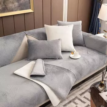 Подушка для дивана в стиле INS, зимняя ткань, утолщение, удобная, нескользящая подушка для дивана 30*50cm серый