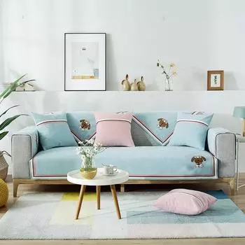 Подушка для дивана в стиле «модерн в минималистском стиле», чехол для дивана в гостиной, подушка с изображением счастливой собаки из мультфильма, чехол для дивана 68*70