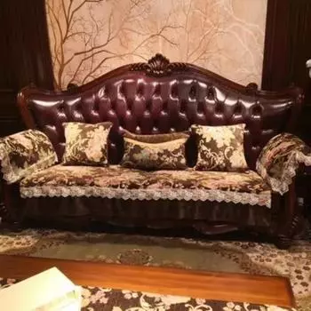 Подушка для дивана в стиле ретро, подушка для сиденья, диван из натуральной кожи, пригодный для использования чехол для дивана, универсальный круглый год 50*60cm