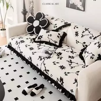 Подушка для дивана в стиле ретро. Простое модное домашнее полотенце для покрытия дивана. Нескользящая ткань Four Seasons General из синели. 70*70cm