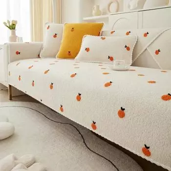 Подушка для дивана Winter Lamb Plush, теплое и нескользящее полотенце для дивана, современный минималистский, универсальный, все включено, утолщенные чехлы 70x70cm