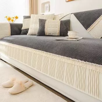 Подушка для дивана во французском кремовом стиле, всесезонная универсальная нескользящая подушка, кожаный диван «все в одном» 70*70cm темно серый