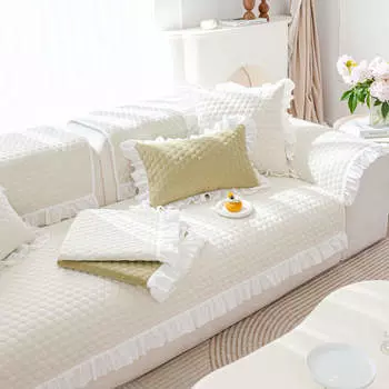 Подушка для дивана во французском кремовом стиле, утолщенная универсальная подушка для дивана на четыре сезона, нескользящая кожаная подушка для дивана 70*70cm