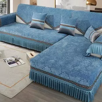 Подушка для дивана, всесезонная универсальная противоскользящая подушка для сиденья в европейском стиле, простой и современный чехол для дивана с полной крайней плотью, легкое роскошное тканевое полотенце 70*70