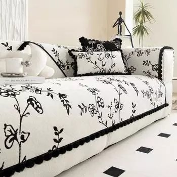 Подушка для дивана, всесезонный, универсальный, нескользящий, кожаный чехол для дивана, простой чехол для подушки в стиле ретро, тканевое полотенце 70x70 белый