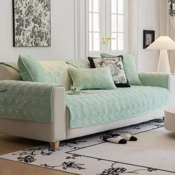 Подушка для дивана, всесезонный, универсальный, высококачественный, французский плюш, зимний, нескользящий, кожаный чехол для сиденья дивана 70*70cm