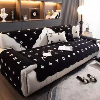 Подушка для дивана, высококачественная универсальная новая шенилловая нескользящая подушка, простой кожаный чехол для дивана, тканевое полотенце 70*70cm