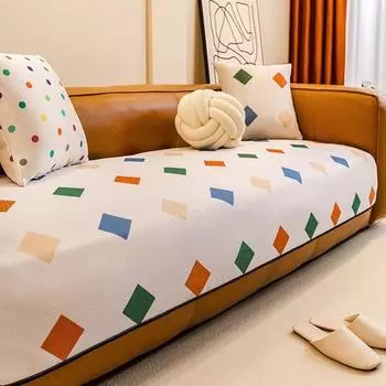 Подушка для дивана, высококачественные универсальные нескользящие подушки для сидений Four Seasons, простой кожаный чехол для дивана, подушка для сиденья из синели 70*70cm