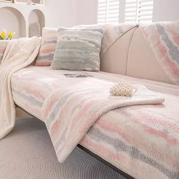 Подушка для дивана, зимний плюшевый новый чехол для дивана, простая зимняя подушка, утолщенный противоскользящий чехол для дивана 70*70cm