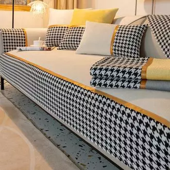 Подушка для дивана Зимний плюшевый простой современный нескользящий коврик кожаный чехол для дивана Четыре сезона Универсальный чехол Полотенце утолщенный 70*70cm