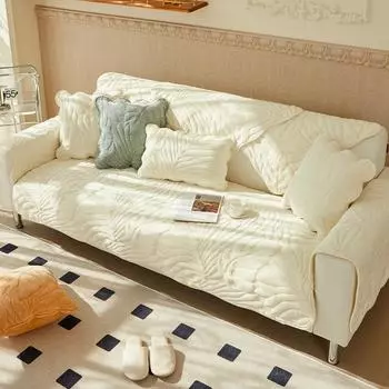 Подушка для дивана, зимняя бархатная утолщенная нескользящая крышка для дивана для гостиной, плюшевое полотенце на спинку, набор подушек для дивана, согревающее полотенце 30x50 pillowcase 1pc