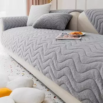 Подушка для дивана Зимняя минималистская современная утолщенная теплая подушка Нескользящая Чехол для спинки дивана Полотенце 70*70cm