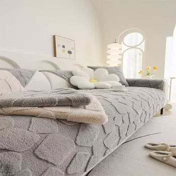 Подушка для дивана Зимняя нескользящая подушка для дивана Плюшевая подушка для сиденья Чехол для сиденья Light Luxury Осенне-зимняя подушка для сиденья 70x70cm 1pc